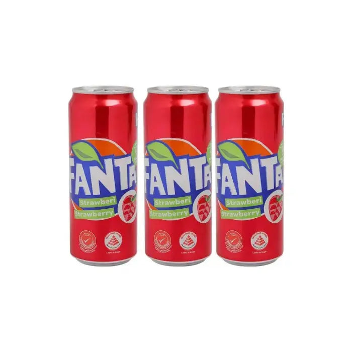 Fanta Strawberry Can Ã 330ml Cans (Pack of 3)