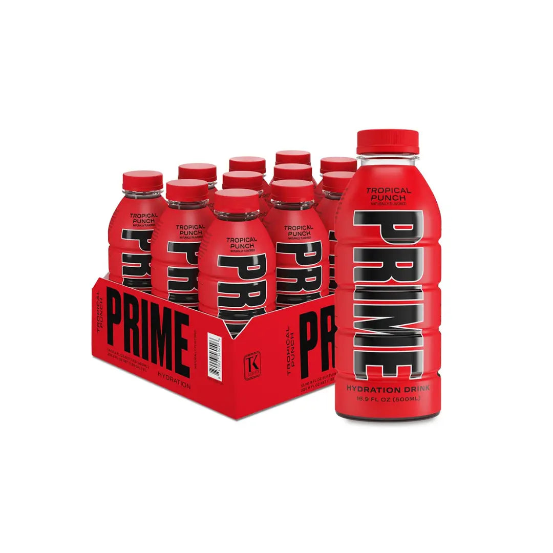 Prime Drink Tropical Punch Ã Hydration with a Bold Twist (500ml x Pack of 12)